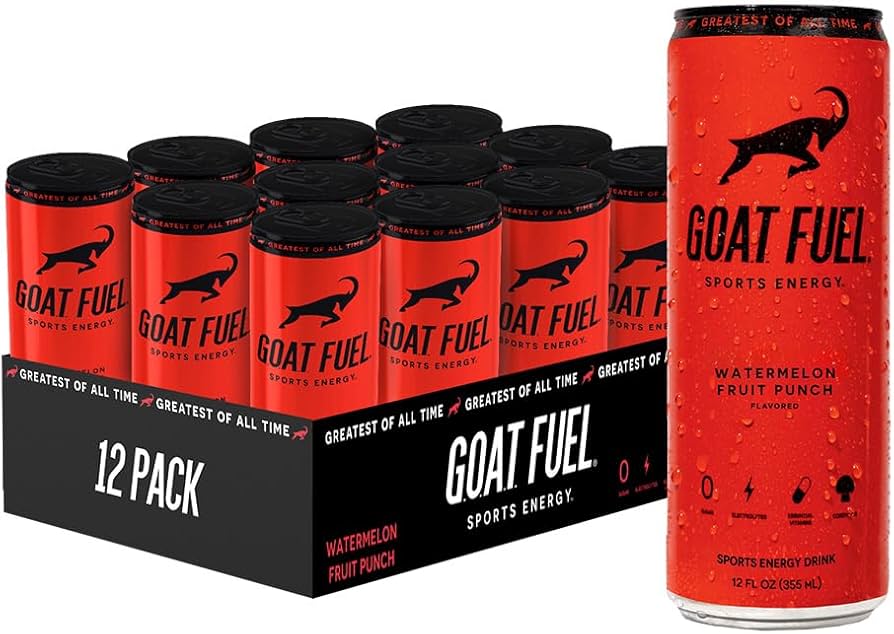 Nueva bebida energética GOAT Fuel® – Energía preentrenamiento sin azúcar –  Aumenta el rendimiento mental y físico – Con hongos Cordyceps, BCAA y ...